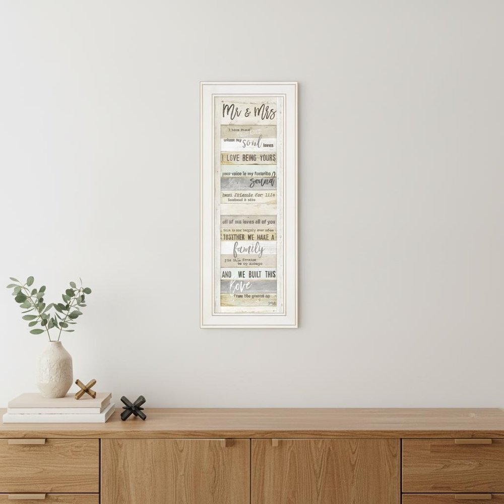 Mr and Mrs 2 White Framed Print Wall Art