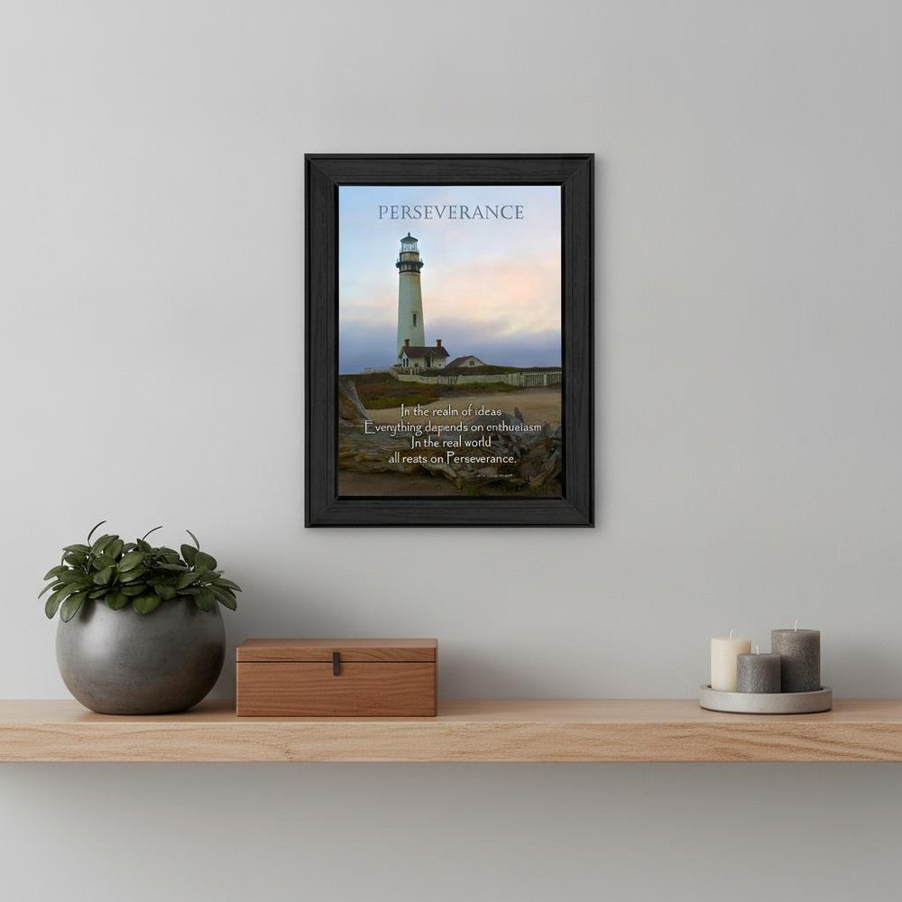 Perseverance 1 Black Framed Print Wall Art
