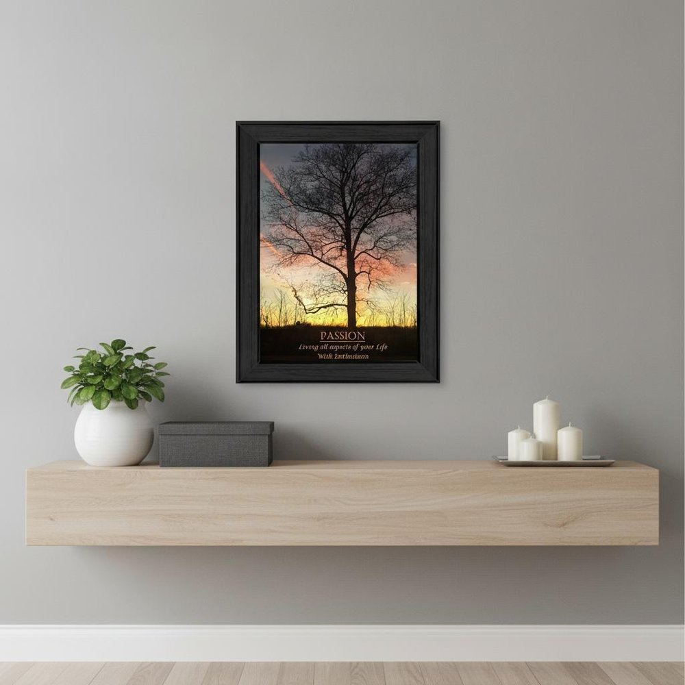 Passion 1 Black Framed Print Wall Art