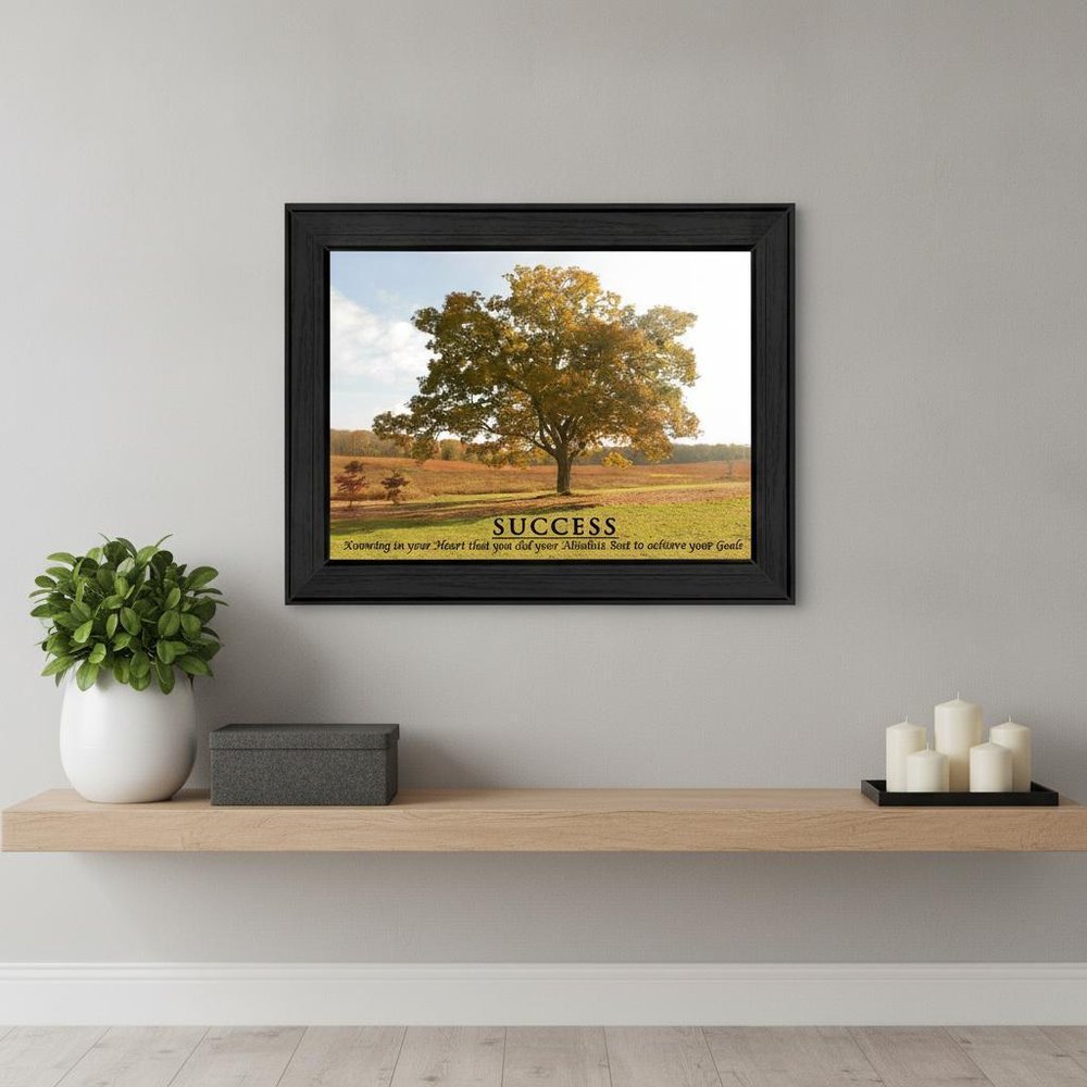Success 1 Black Framed Print Wall Art