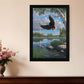 On Eagles Wings 1 Black Framed Print Wall Art