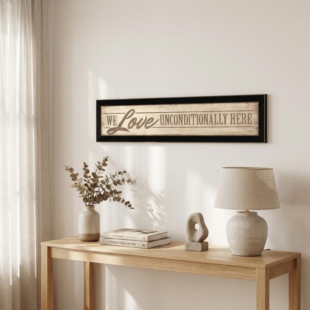 Love Unconditionally 2 Black Framed Print Wall Art