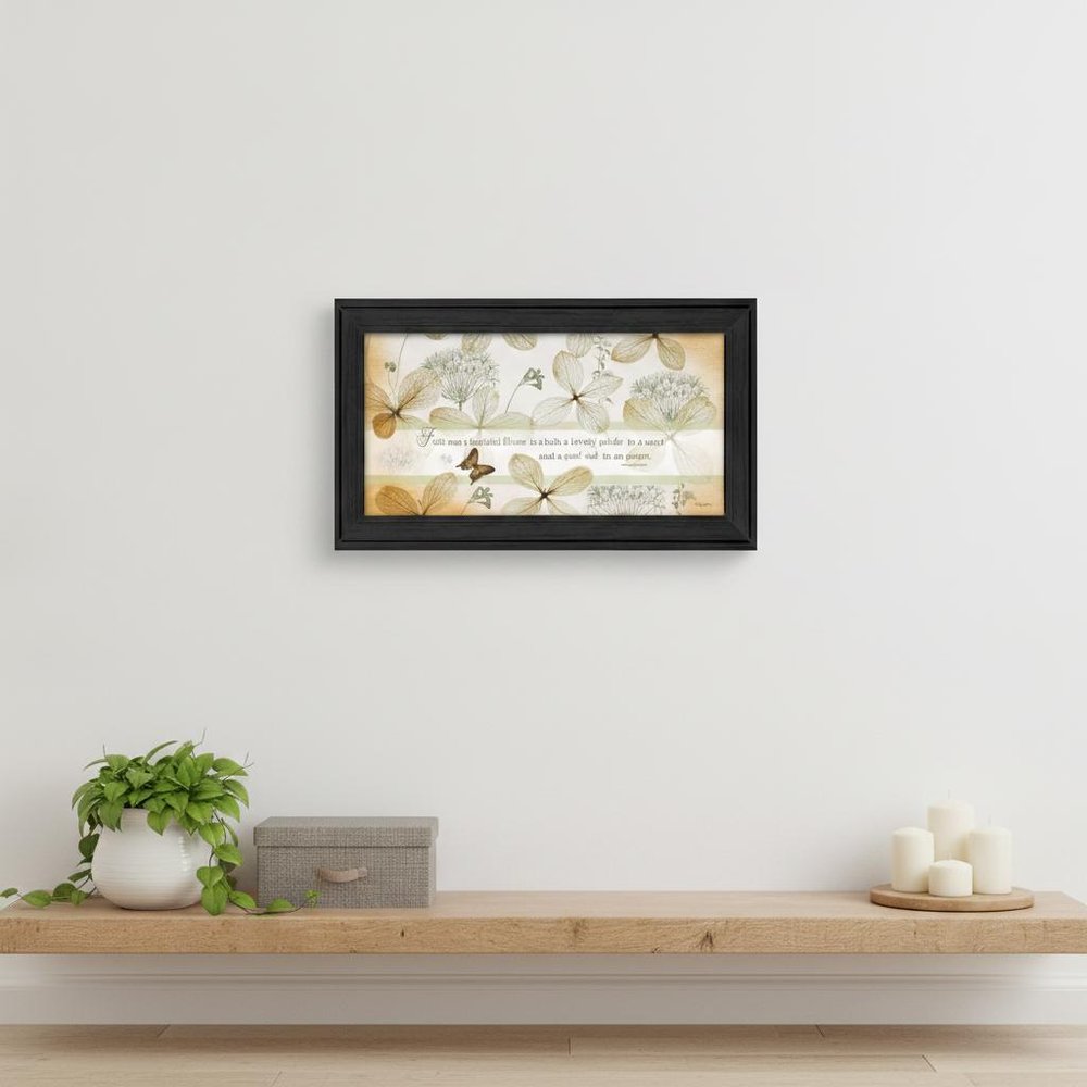 Faith Sees Black Framed Print Wall Art