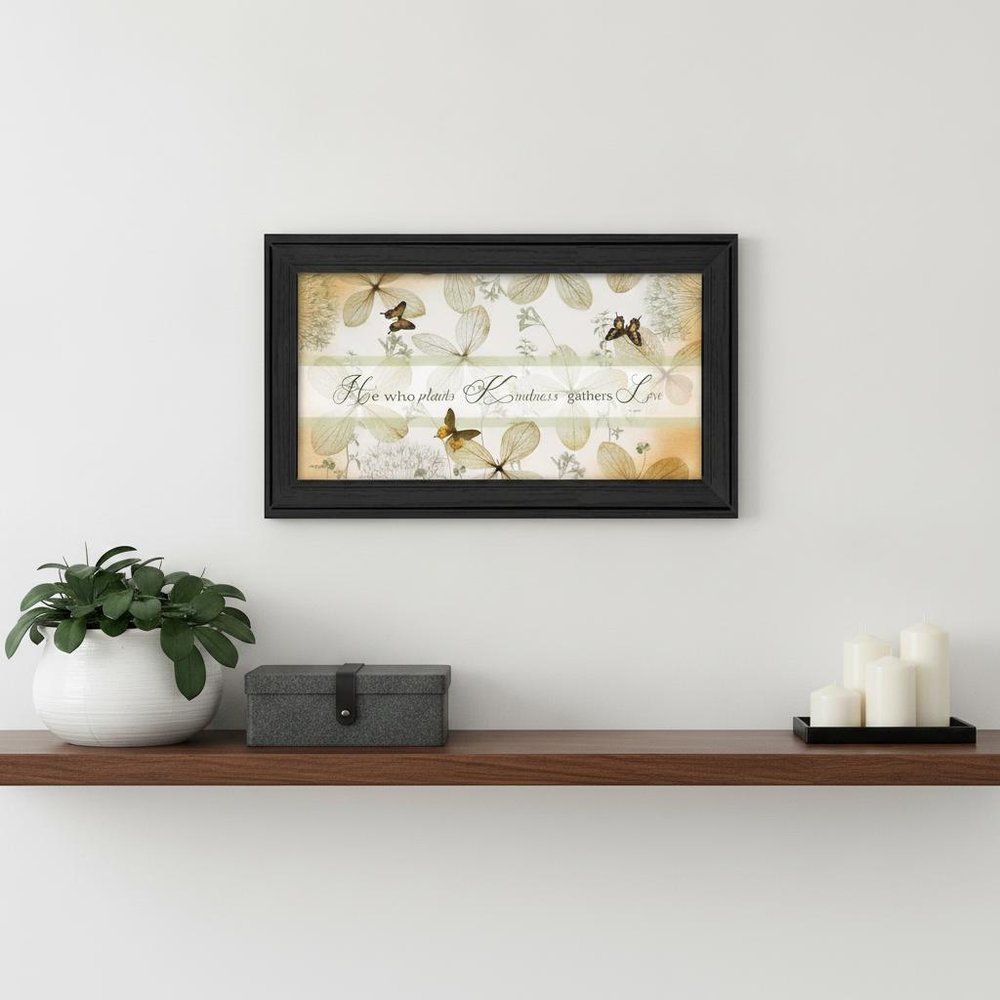 Plant Kindness Black Framed Print Wall Art