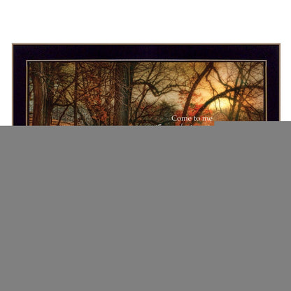 I Will Give You Rest 2 Black Framed Print Wall Art