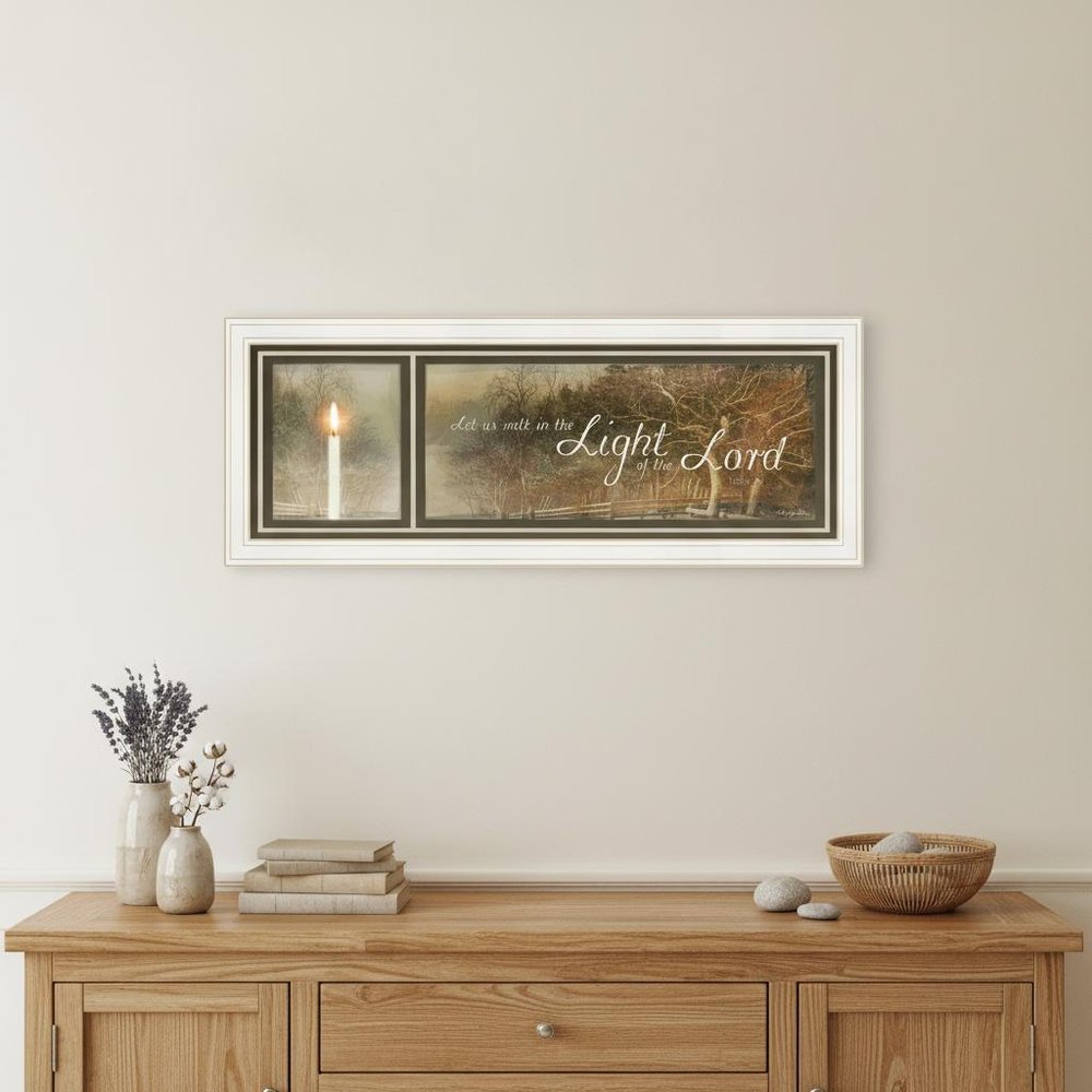 Walk in the Light 2 White Framed Print Wall Art