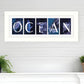 Ocean 1 White Framed Print Wall Art