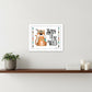 Born to be Wild 2 White Framed Print Wall Art