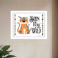 Born to be Wild 2 White Framed Print Wall Art
