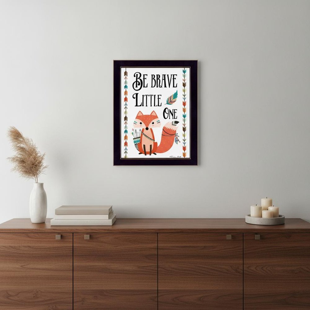 Be Brave Little One 1 Black Framed Print Wall Art
