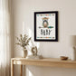 Owl Baby 1 Black Framed Print Wall Art