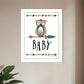 Owl Baby 2 White Framed Print Wall Art