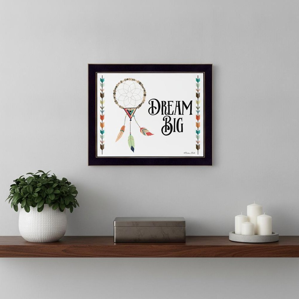 Dream Big 1 Black Framed Print Wall Art
