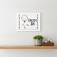Dream Big 2 White Framed Print Wall Art