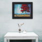 Red Tree 2 Black Framed Print Wall Art