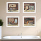 Set Of Four Country Bathroom White Framed Print Bathroom Wall Art