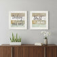 Set Of Two Trusting in the Lord White Framed Print Wall Art