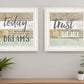 Set Of Two Trusting in the Lord White Framed Print Wall Art