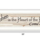 Kitchen Is The Heart of The Home White Framed Print Kitchen Wall Art