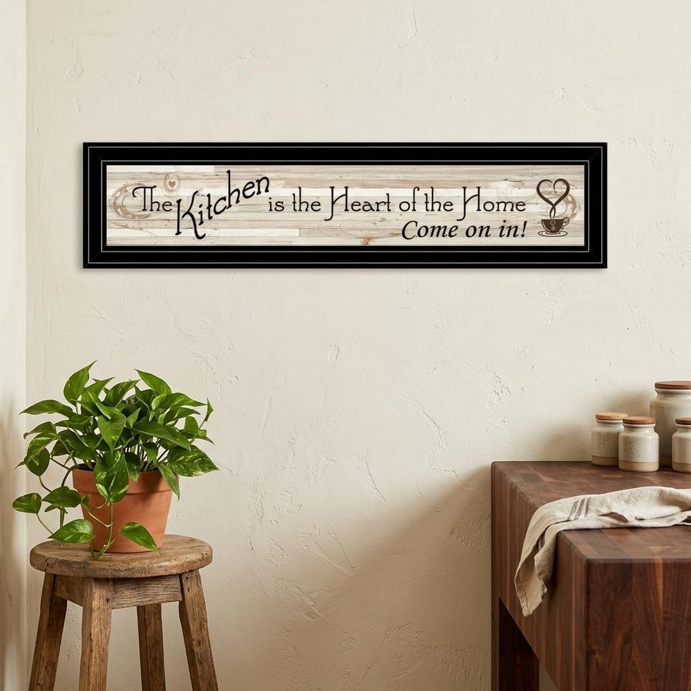 Kitchen Is The Heart of The Home 7 Black Framed Print Kitchen Wall Art