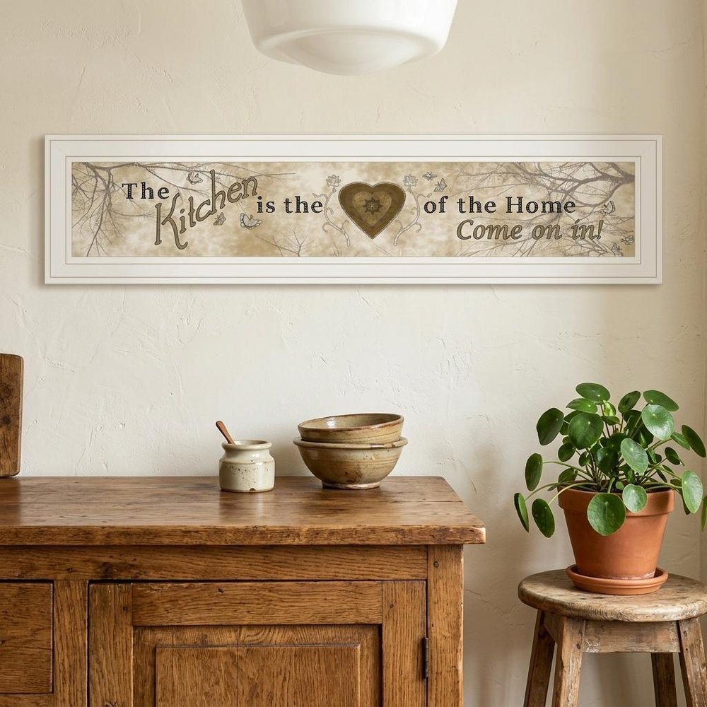 Vintage Kitchen 1 White Framed Print Kitchen Wall Art