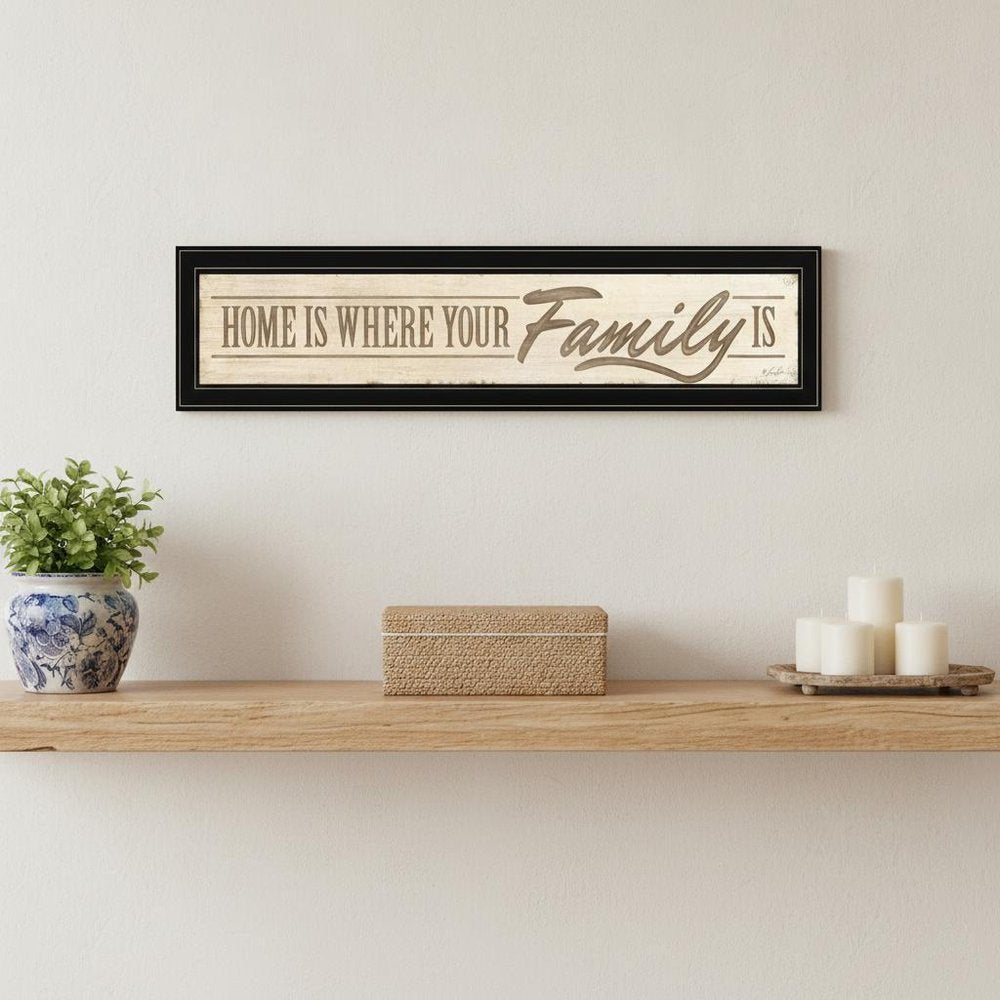Home Is? 5 Black Framed Print Wall Art
