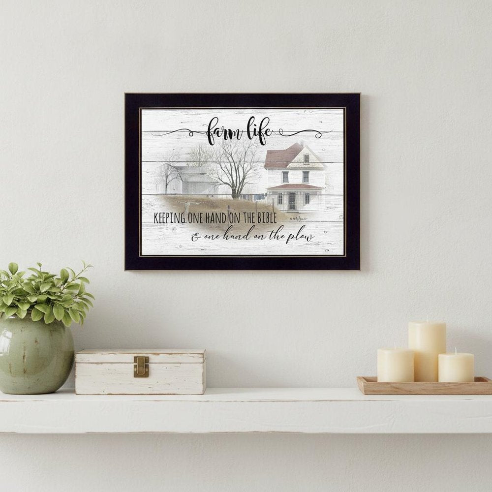 Farm Life 4 Black Framed Print Wall Art