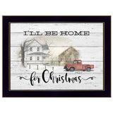 Ill be home for Christmas 1 Black Framed Print Wall Art