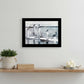 Birds on a Pier 1 Black Framed Print Kitchen Wall Art