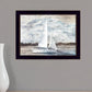 Sailboat on Water 1 Black Framed Print Wall Art