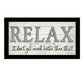 Relax 2 Black Framed Print Bathroom Wall Art