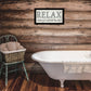 Relax 2 Black Framed Print Bathroom Wall Art