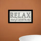 Relax 2 Black Framed Print Bathroom Wall Art