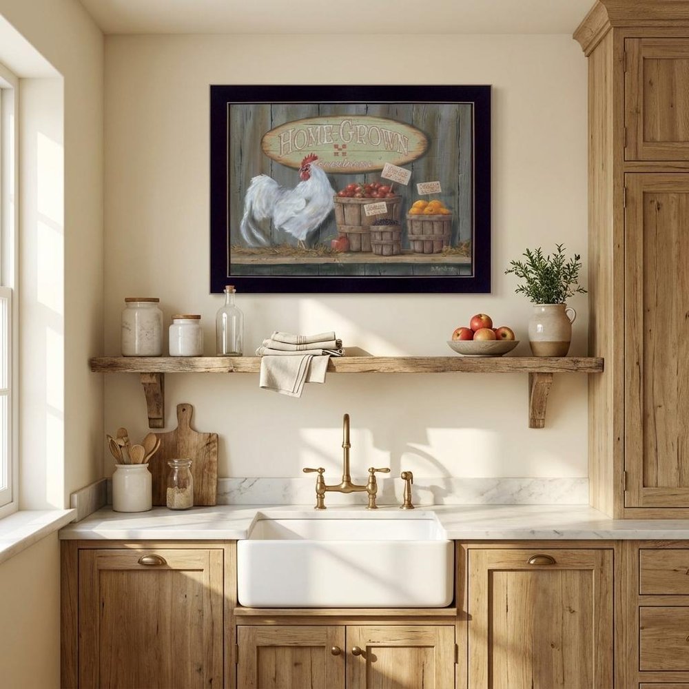 Home Grown 1 Black Framed Print Wall Art