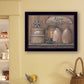 Love Abides Here Shelf 1 Black Framed Print Wall Art