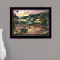 Lakefront Camping II 1 Black Framed Print Wall Art