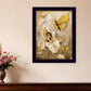 Flowers and Butterflies I 1 Black Framed Print Wall Art