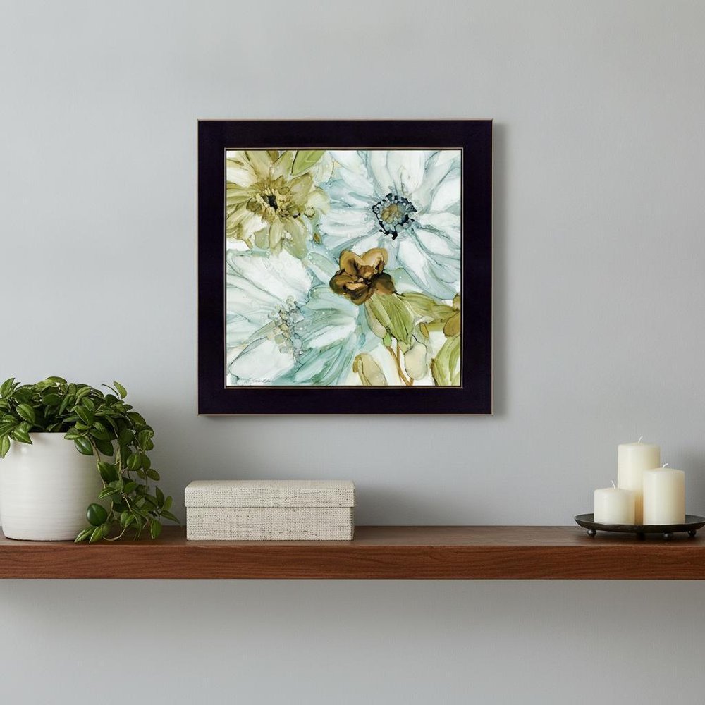 Sea glass Garden I 1 Black Framed Print Wall Art