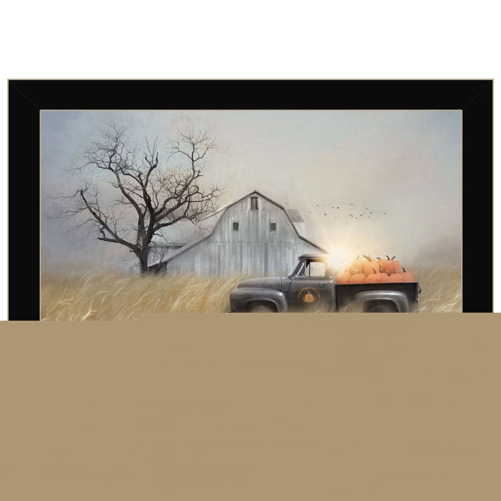 Fall Pumpkin Harvest 1 Black Framed Print Kitchen Wall Art