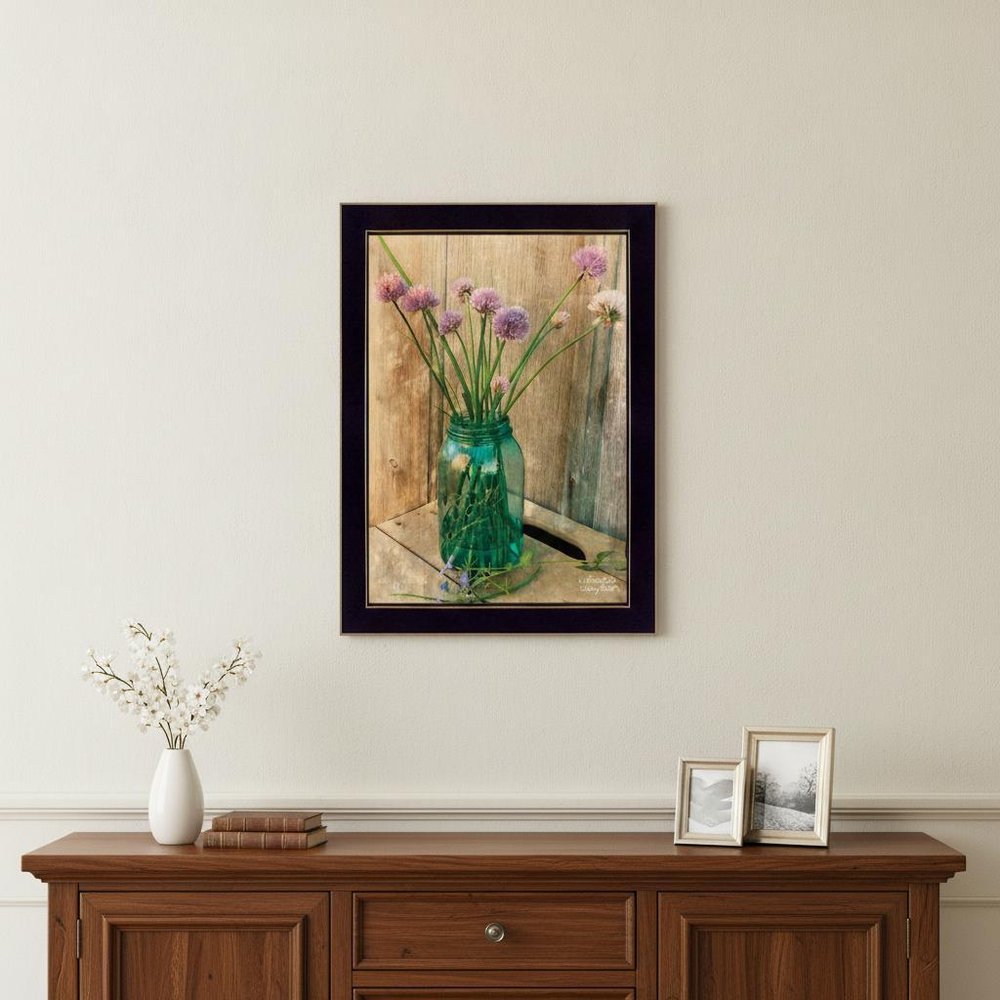 Country Chives 3 Black Framed Print Wall Art