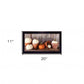 Welcome Pumpkin Shelf 3 Black Framed Print Wall Art