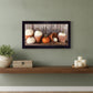 Welcome Pumpkin Shelf 3 Black Framed Print Wall Art