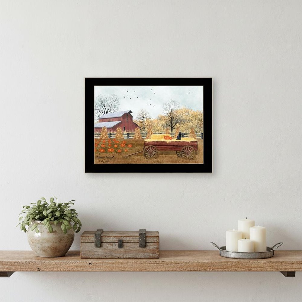 Autumn Blessings 3 Black Framed Print Wall Art