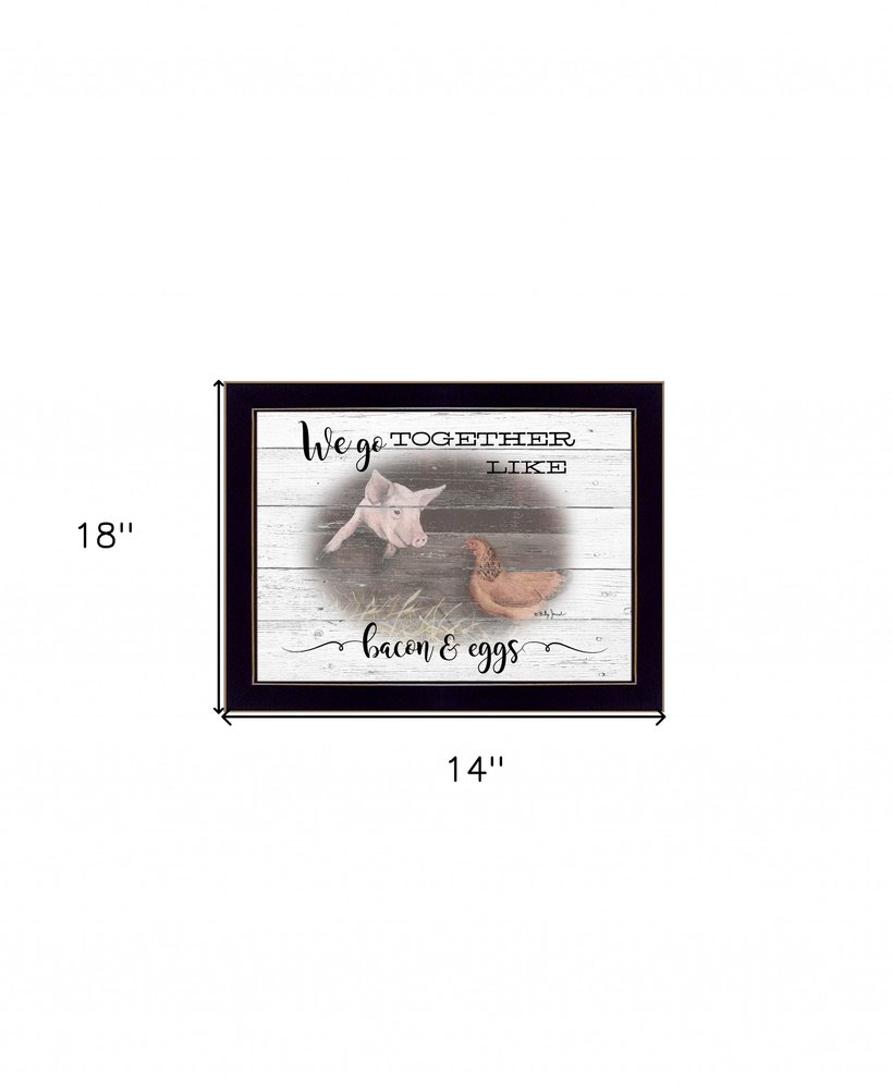We Go Together 3 Black Framed Print Wall Art