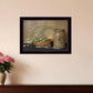 Basket of Flowers 3 Black Framed Print Wall Art