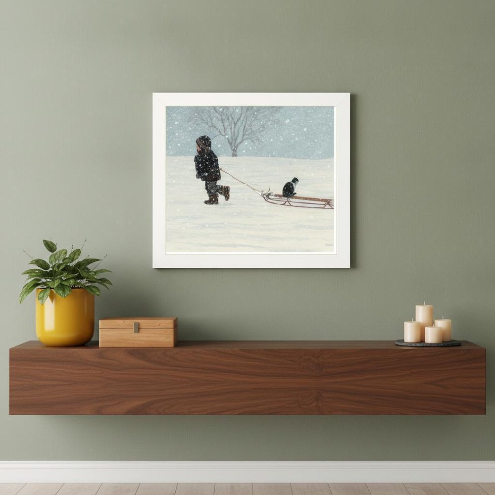 All Aboard White Framed Print Wall Art