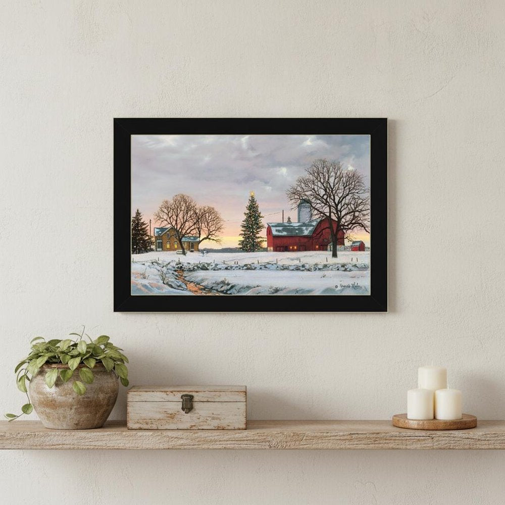 Morning Calls Black Framed Print Wall Art