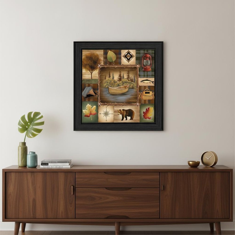 At the Lake 2 Black Framed Print Wall Art