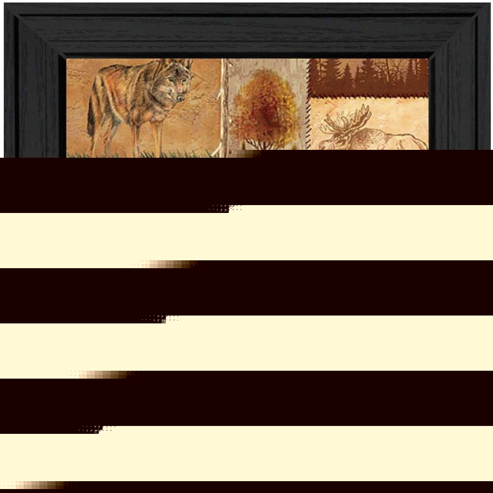 Lodge Collage II Black Framed Print Wall Art