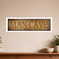 11" x 33" Man Cave White Framed Print Wall Art